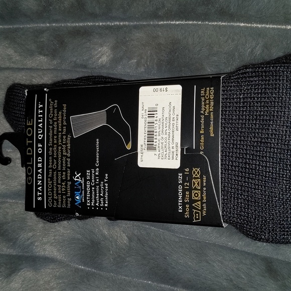 Gold Toe Socks Fluffies 3 pairs extended size 12-16 Navy - Picture 4 of 7